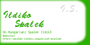 ildiko spalek business card